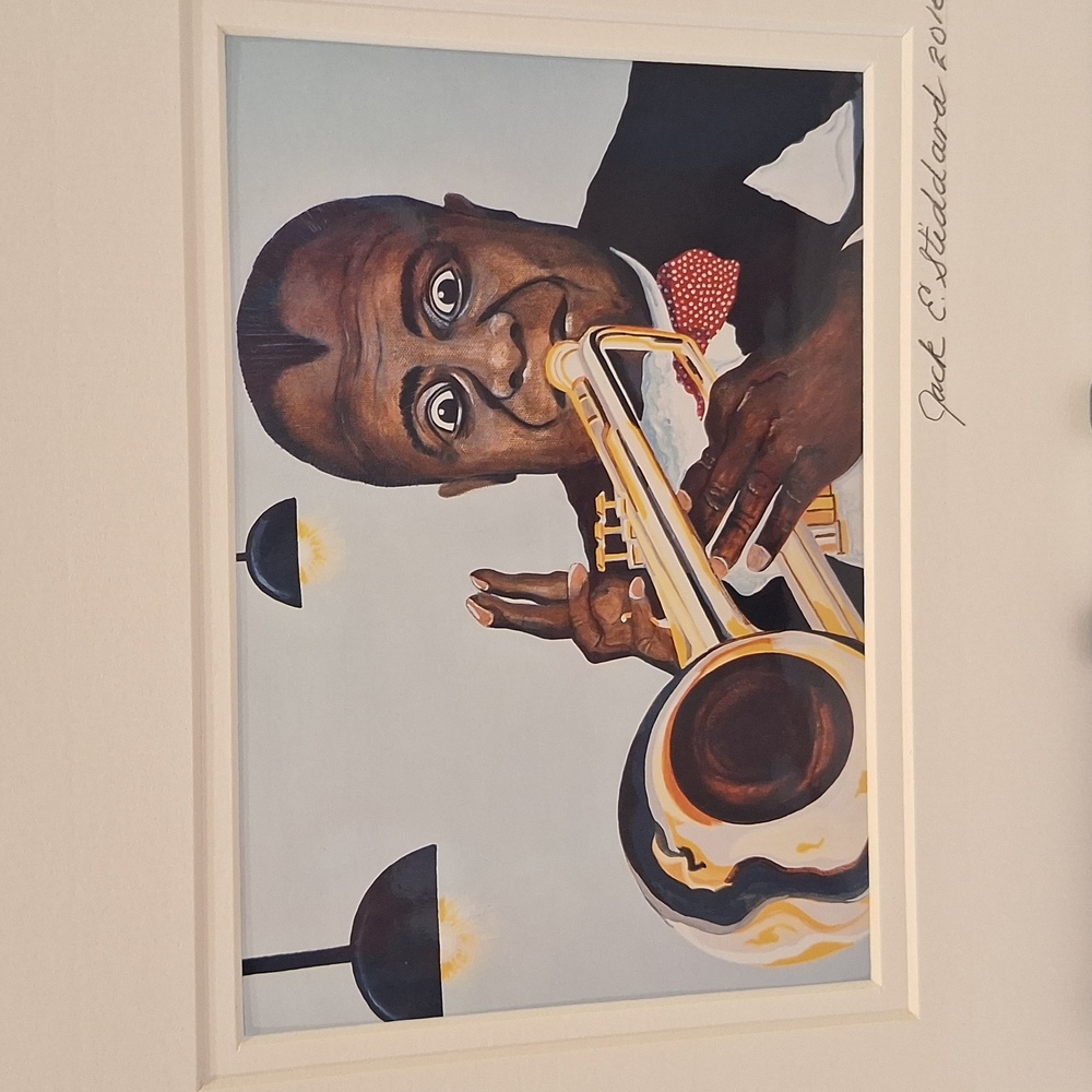 NWT - Louis Armstrong by Jack E.  Stiddard Sz.5x7 by an 8x10 Matted